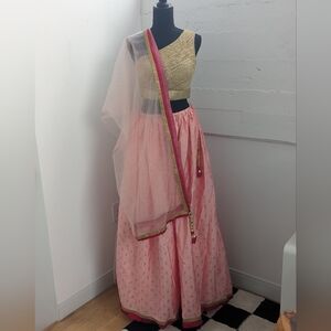 Lehenga Dupatta set/Traditional Indian Skirt and Shawl